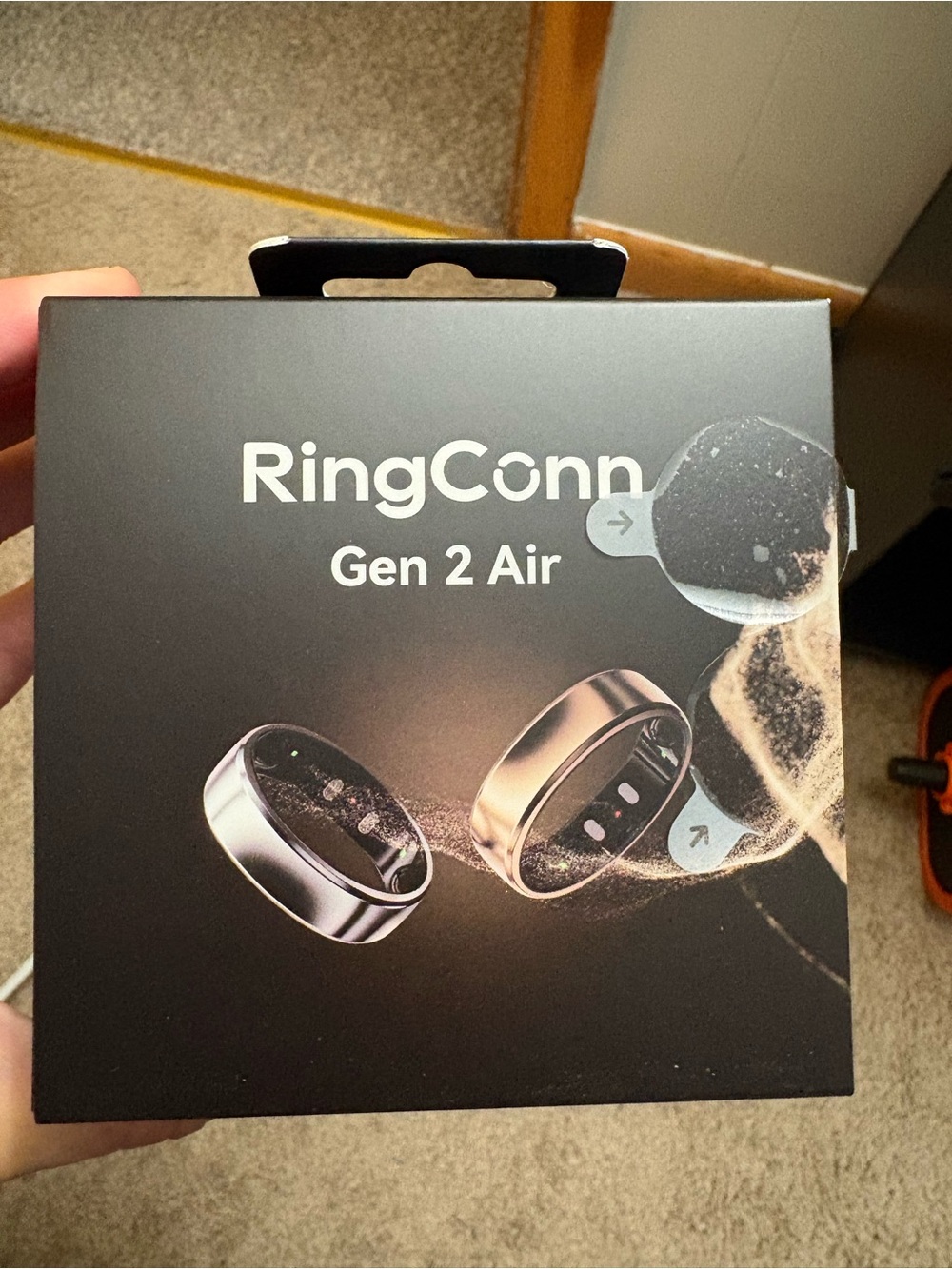 RingConn Gen 2 Air ultra thin Smart Fitness Ring - Gold Size 10
